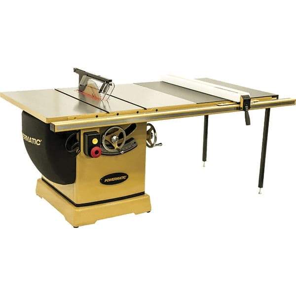 Jet - 14" Blade Diam, 1" Arbor Diam, 3 Phase Table Saw - 7.5 hp, 230/460 Volt, 15-1/2" Cutting Depth - All Tool & Supply