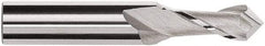 Magafor - 0.4mm Diam, 0.032" LOC, 2 Flute, 90° Point Angle, Solid Carbide Drill Mill - Bright Finish, 1-1/2" OAL, 0.118" Shank Diam - All Tool & Supply