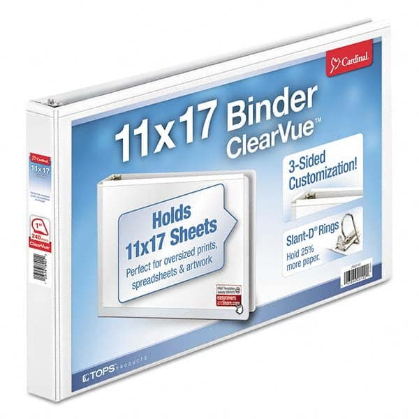 Cardinal - Ring Binders Binder Type: View Capacity: 1" - All Tool & Supply