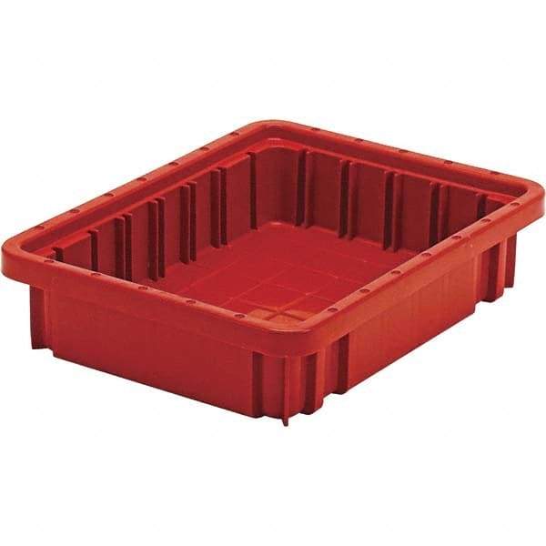 Quantum Storage - 20 Lb Load Capacity Red Polypropylene Dividable Container - Stacking, 2-1/2" Long x 8.3" Wide x 16-1/2" High - All Tool & Supply