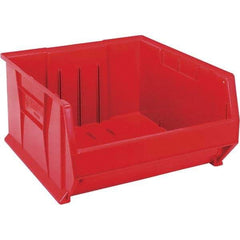 Quantum Storage - 225 Lb Load Capacity Red Polypropylene Tote Container - Stacking, 12" Long x 22-1/2" Wide x 23.9" High - All Tool & Supply