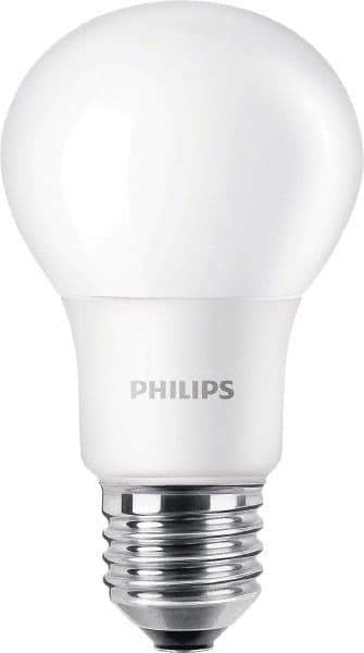 Philips - 5 Watt LED Residential/Office Medium Screw Lamp - 2,700°K Color Temp, 450 Lumens, 120 Volts, Dimmable, A19, 15,000 hr Avg Life - All Tool & Supply