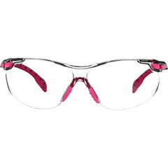 3M - Clear Lenses, Frameless Safety Glasses - Anti-Fog, Pink, Black Frame, Size Universal, Wrap Around - All Tool & Supply