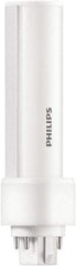 Philips - 5 Watt LED Commercial/Industrial 2 Pin Lamp - 2,700°K Color Temp, 580 Lumens, 60 Volts, PLC, 50,000 hr Avg Life - All Tool & Supply