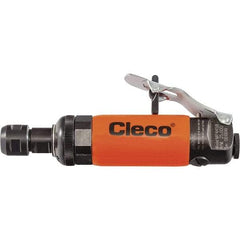 Cleco - 1/4" Collet, Straight Handle, Air Straight Die Grinder - 25,000 RPM, Front Exhaust, 23 CFM, 0.5 hp, 6.2 bar, 1/4" Inlet - All Tool & Supply