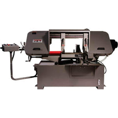 Jet - 19-1/4 x 4" Max Capacity, Semi-Automatic Variable Speed Pulley Horizontal Bandsaw - 90 to 370 SFPM Blade Speed, 230/460 Volts, 45 & 90°, 3 hp, 3 Phase - All Tool & Supply