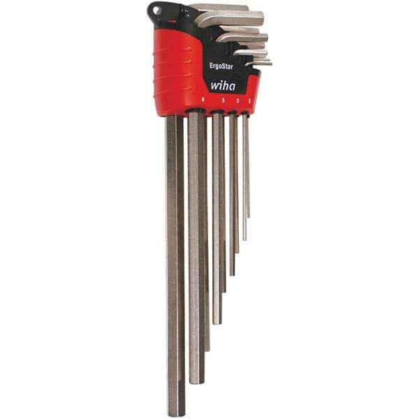 Wiha - 9 Piece, L-Key Long Arm Hex Key Set - 1.5 to 10mm Range, Nickel Plated - All Tool & Supply