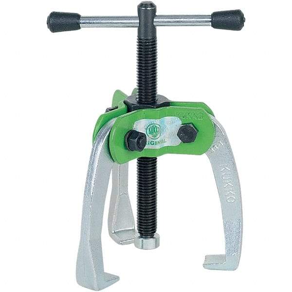 KUKKO - 3 Jaw, 1/4" to 2-3/8" Spread, 1-1/2 Ton Capacity, Jaw Puller - 2" Reach, For Bearings, Gears, Discs - All Tool & Supply