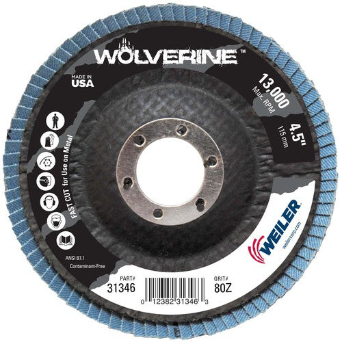 4-1/2″ Vortec Pro Abrasive Flap Disc, Angled, Phenolic Backing, 80Z, 7/8″ Arbor Hole - All Tool & Supply