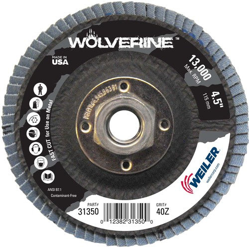 4-1/2″ Vortec Pro Abrasive Flap Disc, Angled, Phenolic Backing, 40Z, 5/8″-11 Arbor Hole - All Tool & Supply