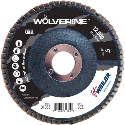 5″ Vortec Pro Abrasive Flap Disc, Angled, Phenolic Backing, 36Z, 7/8″ Arbor Hole - All Tool & Supply