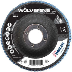 4 1/2″ - 7/8″ - 80 Grit - T29 Zirconium Wolverine Fast Cut Flap Disc - All Tool & Supply