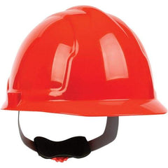 PRO-SAFE - ANSI Type I, Class E Rated, 4-Point, Ratchet Adjustment Hard Hat - Hi-Viz Orange, Standard Brim - All Tool & Supply