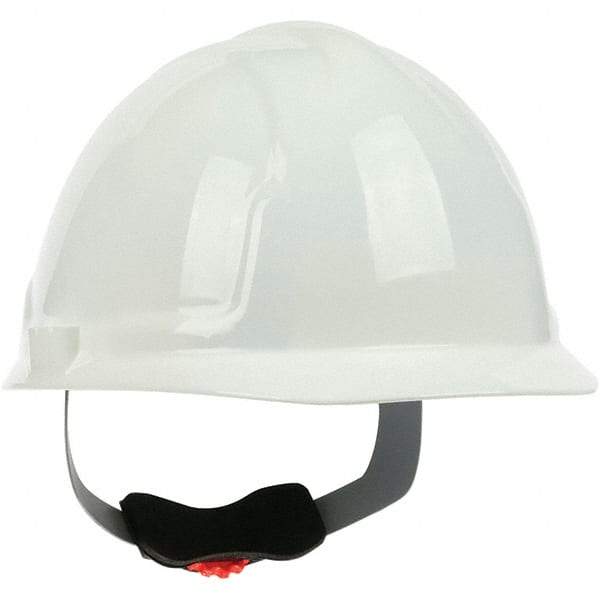 PRO-SAFE - ANSI Type I, Class E Rated, 4-Point, Ratchet Adjustment Hard Hat - White, Standard Brim - All Tool & Supply