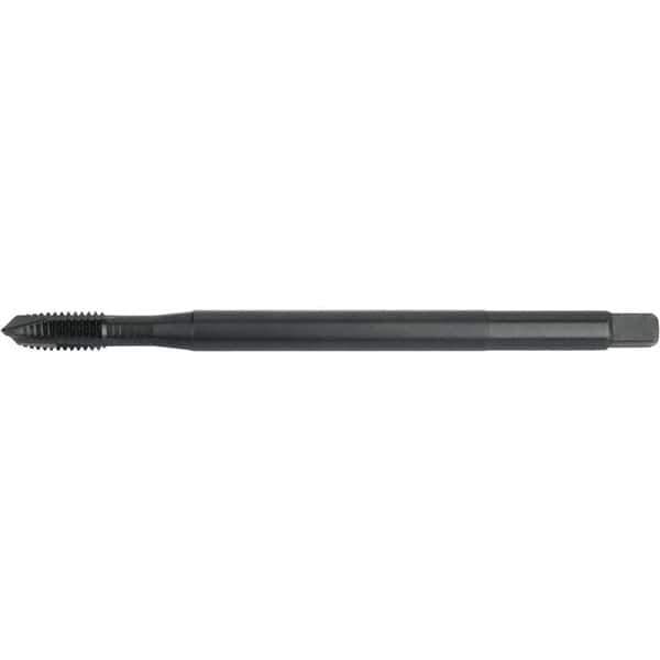 Kennametal - 5/8-11 UNC, 3 Flute, Oxide Finish, HSS-E Spiral Point Tap - Plug Chamfer, Right Hand Thread, 6" OAL, 27.7mm Thread Length, 12.19mm Shank Diam, Series T820 - Exact Industrial Supply