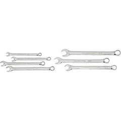 GearWrench - 7 Piece, 3/8" to 3/4", 12 Point Ratcheting Combination Wrench Set - Inch Measurement Standard, Chrome Finish, Comes in Nylon Roll - All Tool & Supply