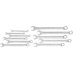 GearWrench - 11 Piece, 3/8" to 1", 12 Point Ratcheting Combination Wrench Set - Inch Measurement Standard, Chrome Finish, Comes in Nylon Roll - All Tool & Supply