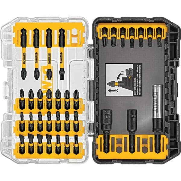 DeWALT - Power & Impact Screwdriver Bit Sets Point Type: Nut Driver; Phillips; Slotted; Torx Drive Size: 0.25 - All Tool & Supply