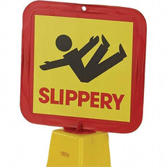 PRO-SAFE - Cone & A Frame Floor Signs Shape: Square Type: Restroom, Janitorial & Housekeeping - All Tool & Supply