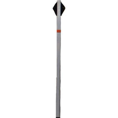 PRO-SAFE - 1-1/2' High, Traffic Sign Mounting Hardware - Aluminum, Compatible with 54" High x 36" Wide Signs, Silver - All Tool & Supply