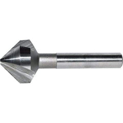 Keo - 1" Head Diam, 3/8" Shank Diam, 3 Flute 60° Cobalt Countersink - Bright Finish, 2-3/4" OAL, Single End, Straight Shank, Right Hand Cut - All Tool & Supply