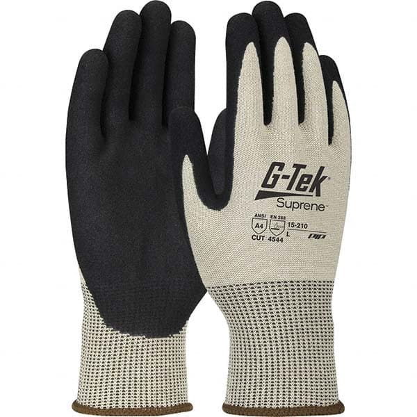 PIP - Size L, ANSI Cut Lvl A4, Puncture Lvl 4, Abrasion Lvl 4, Nitrile Coated Suprene Cut Resistant Gloves - All Tool & Supply