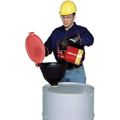 UltraTech - 11" High x 13" Diam, Polyethylene, Burp Free Funnel - 5 Gal Drum/Pail Capacity - All Tool & Supply