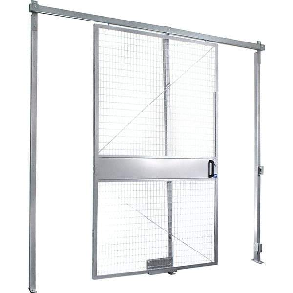 Folding Guard - 6' Wide x 8' High, Sliding Door for Temporary Structures - Welded Wire - All Tool & Supply