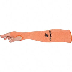 PRO-SAFE - Size Universal, Hi-Viz Orange ATA Cut Resistant Sleeve - 18" Long Sleeve, Cut Resistance Level A4, Elastic Opening at Both Ends, Made with Thumb Hole - All Tool & Supply