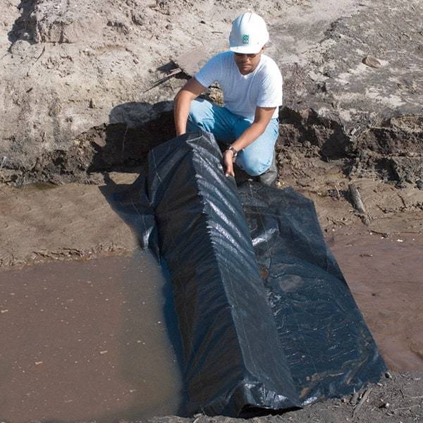 UltraTech - 84" Long x 10-1/2" High x 67" Wide Silt Dike - Black Urethane Foam/Geotextile, For Stormwater - All Tool & Supply