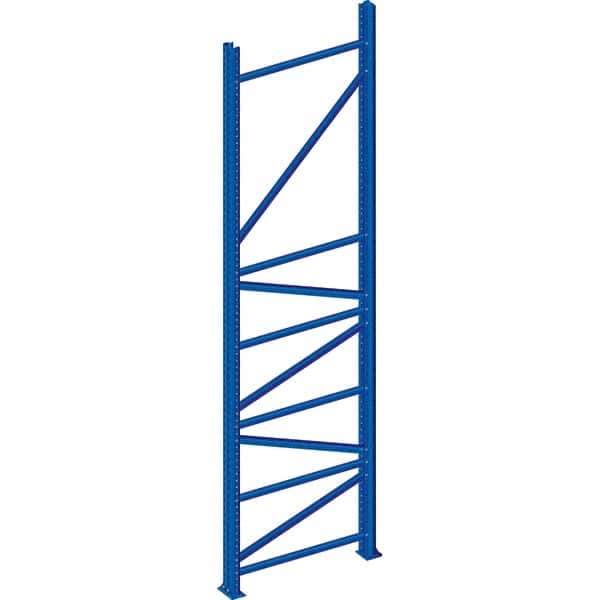 Interlake Mecalux - 16,716 Lb Capacity Heavy-Duty Framing Upright - 96" High x 48" Deep, Blue - All Tool & Supply