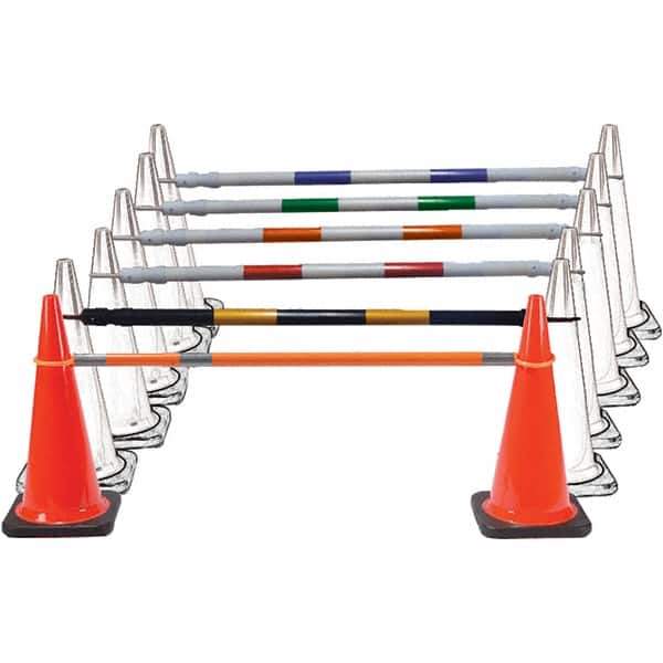 PRO-SAFE - 5-1/2" Wide x 5-1/2" High PVC Cone Bar - 2 Lb, White & Orange - All Tool & Supply