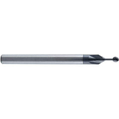 Accupro - 5/16" Diam, 0.291" LOC, 4 Flute Solid Carbide Ball End Mill - nACo Finish, Single End, 2-1/2" OAL, 5/16" Shank Diam, Undercutting - All Tool & Supply