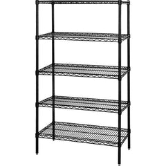 Quantum Storage - 5 Shelf Wire Shelving Add-On Unit - 36" Wide x 60" Deep x 54" High, - All Tool & Supply