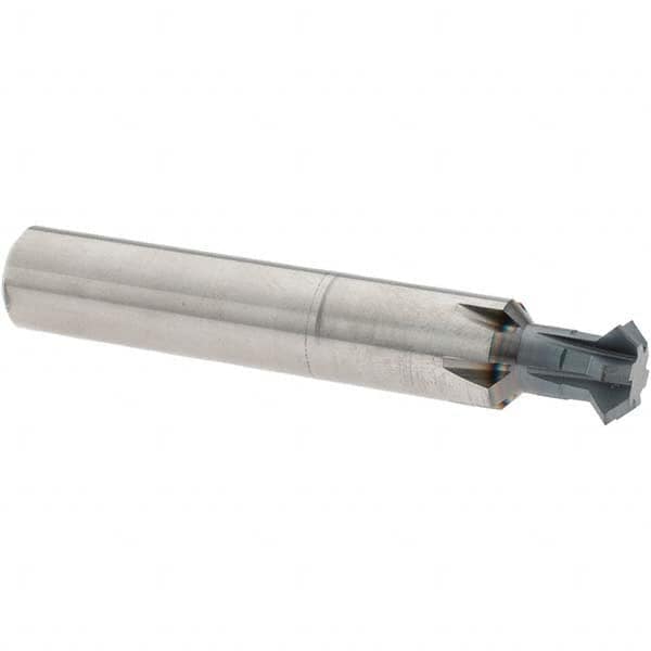 Accupro - 1/2° 1/2" Cut Diam, 0.187" Cut Width, 1/2" Shank, Solid Carbide Double-Angle Cutter - All Tool & Supply