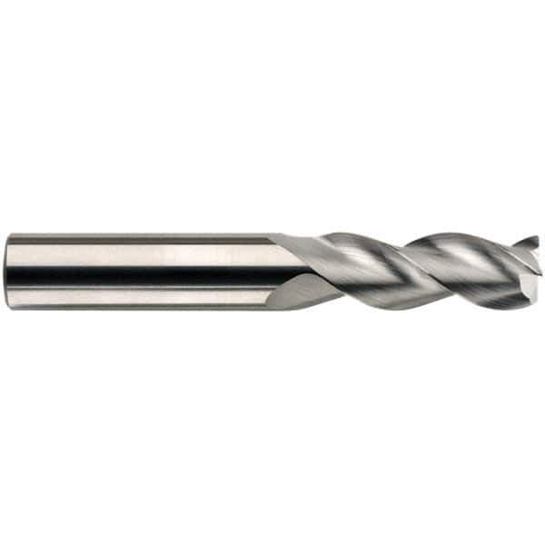 SGS - 12mm, 3 Flute, Single End, Solid Carbide, 0.5mm Corner Radius End Mill - 100mm OAL, 38° Helix, 48mm LOC, Right Hand Cut - All Tool & Supply