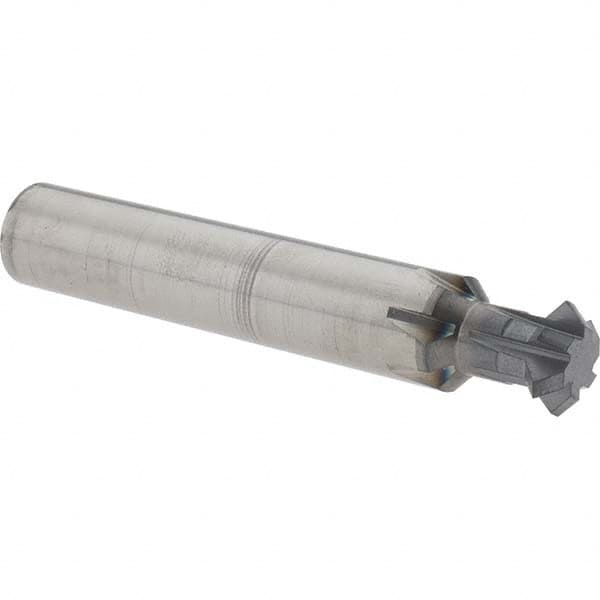 Accupro - 1/2° 1/2" Cut Diam, 0.187" Cut Width, 1/2" Shank, Solid Carbide Double-Angle Cutter - All Tool & Supply