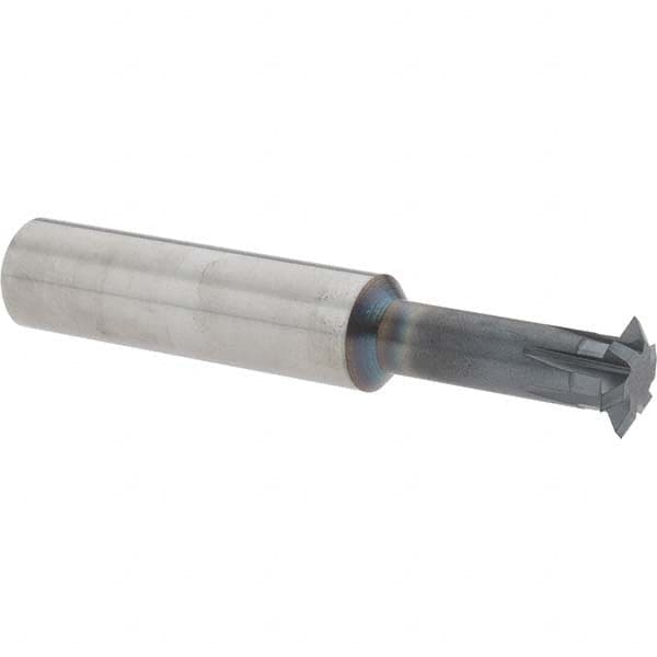 Accupro - 1/2° 1/2" Cut Diam, 0.109" Cut Width, 1/2" Shank, Solid Carbide Double-Angle Cutter - All Tool & Supply