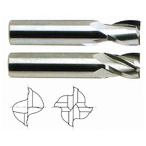 1/16″ × 1/8″ × 1/8″ × 1 1/2″ 4 Flute Square End Carbide End Mill-Plain Shank - All Tool & Supply