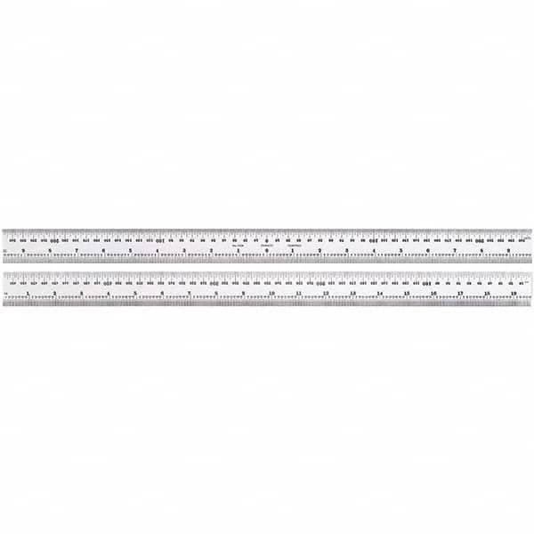 Starrett - Steel Rules Length (Inch): 19-1/2 Graduation Style: Zero-Centered - All Tool & Supply