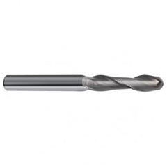 3/16" Dia. - 2-1/2" OAL - 30 Helix Bright CBD Ball Nose EM - 2 FL - All Tool & Supply