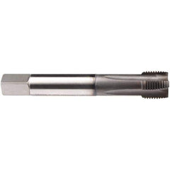 Emuge - 9/16-12 UNC 4 Flute BT Plug Spiral Flute Tap - High Speed Steel, GLT-1 Finish, 4.331" OAL, Right Hand Flute, Right Hand Thread, Series Rekord B-Z - Exact Industrial Supply