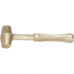 American Hammer - 1/2 Lb Head 1-1/2" Face Zinc Aluminum Alloy Non-Sparking - Exact Industrial Supply