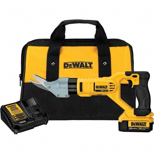 DeWALT - 2,500 SPM, 20 Volt, Pistol Grip Handle, Handheld Cordless Shear - 5/8" Cutting Capacity - All Tool & Supply