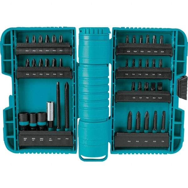 Makita - Power Bit, Insert Bit & Nut Driver Set - 1/4 to 3/8" Hex, #2, 1/4", 3/8" Drive, Phillips, Slotted, Torx, Square Point - All Tool & Supply