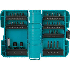 Makita - Power Bit, Insert Bit & Nut Driver Set - 1/4" Hex, #2, 1/4" Drive, Phillips, Slotted, Torx, Square Point - All Tool & Supply