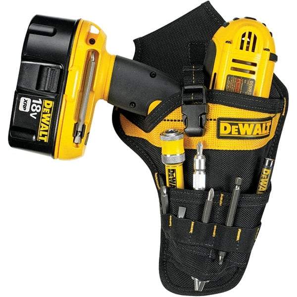 CLC - Drill/Impact Driver Holster with 9 Pockets - Ballistic Polyester, Black/Yellow - All Tool & Supply