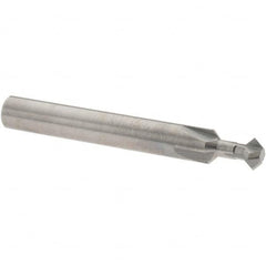 Accupro - 1/4° 1/4" Cut Diam, 1/8" Cut Width, 1/4" Shank, Solid Carbide Double-Angle Cutter - All Tool & Supply