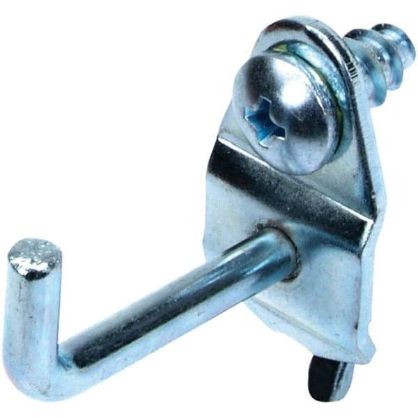 NMC - 1-1/8" Long Pegboard Hook - 1-1/8" Projection, 90° Bend, Steel - All Tool & Supply