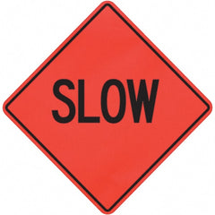 PRO-SAFE - "Slow," 36" Wide x 36" High Vinyl Traffic Control Sign - All Tool & Supply